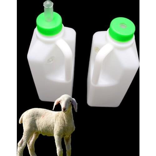 12PCS Wholesale nipple drinker plastic 850ml milking bottle small animal dog piglet puppy goat lamb alpaca silicone milk feed