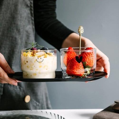 300ml Transparent Smile Heart Pattern Coffee Glass Cup Home Tea Milk Beer Mug Wine Drinks Breakfast Glass Cute Couple Gifts Cup