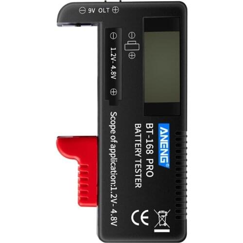 BT168 PRO Battery Capacity Tester for 9V 3.7V 1.5V AA AAA Cell C D 18650 Battery R9UC