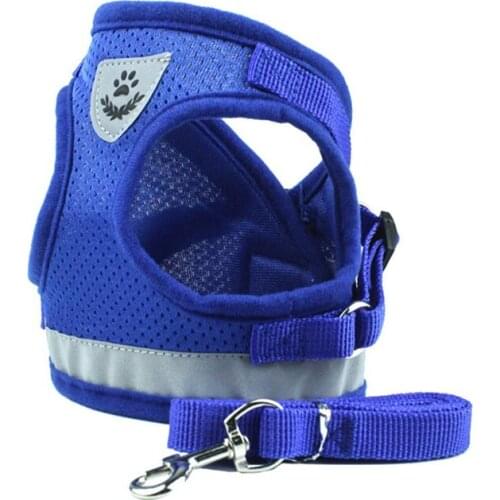 Dog Supplies Dog Harness and Leash Set Chest Strap Leashes Glow In The Dark for Pomeranian French Bulldog Small and Medium Size