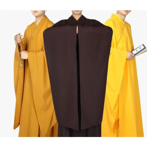 Unisex high quality zen lay clothing buddha gown meditation robe kesa shaolin monk kung fu suits
