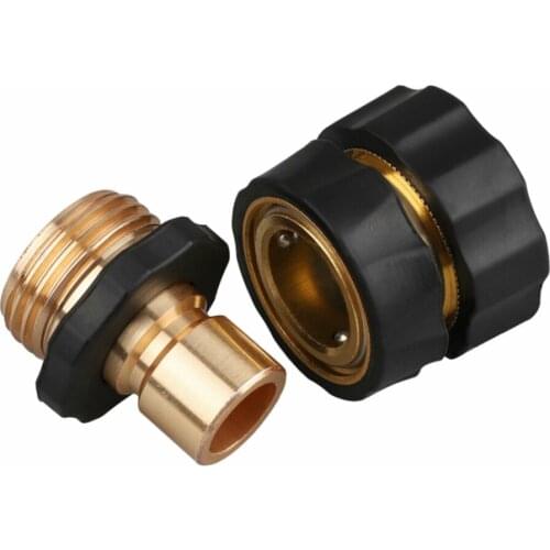 1Set 3/4 Inch Male and Female Universal Garden Hose Fitting Quick Connector