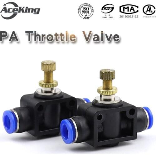 Pneumatic air flow pa-4mm, 6mm, 8mm, 10mm, 12mm outer diameter hose limit valve connector air speed switch controller
