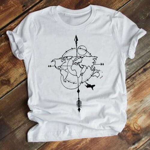 Women Clothing Travel Vacation Casual Trend Style 90s Cute Summer Fashion Clothes Print Tshirt Female Tee Top Graphic T-shirt