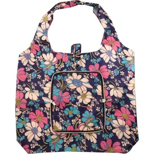 1 Pieces Large Environmental Zipper Waterproof One Shoulder Portable Thickened Foldable Shopping Bag