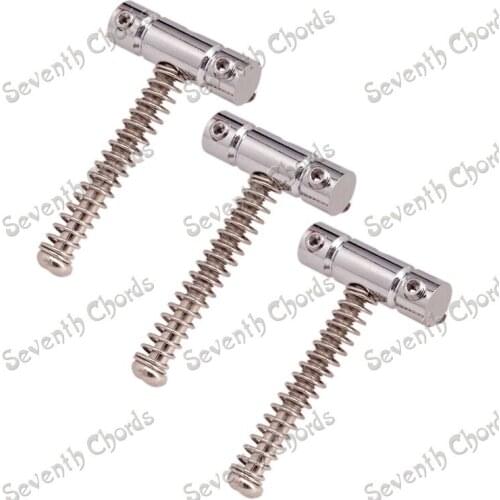 3 Pcs Chrome Vintage Bridge String Saddles for TL Electric Guitar Replacement - Diameter 6.5MM