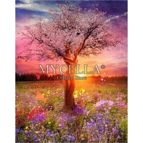 5D Diamond Painting Kit Nature Tree Landscape Diamond Embroidery Cross Stitch DIY Rhinestone Mosaic Full Wall Decor Canvas Art