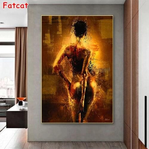 5d diy diamond painting Abstract art, sexy woman back view diamond painting cross stitch embroidery diamond round/square PP1816