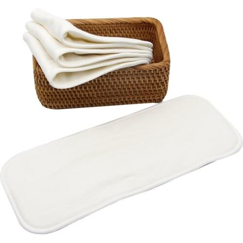 Asenappy 10 Pieces/Lot 2 Layer Bamboo Cotton+2 Layers Microfiber For Breathable And Softness Baby Cloth Diaper Insert