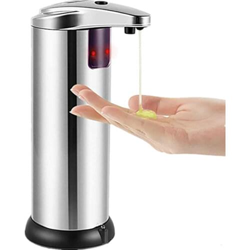 Stainless Steel Soap Dispenser Automatic Liquid Soap Dispenser Smart Sensor 250ML Hand Wash Washer Dispenser Kitchen Bathroom