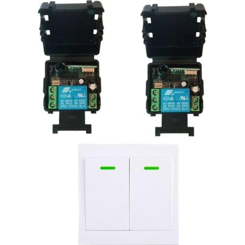 DC12v 24V 1CH Wireless RF Remote Control Switch Wireless Light Switch Push Button Wireless 86 Wall Panel Remote Transmitter