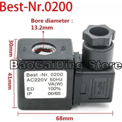 Best-Nr.0200 Pneumatic Solenoid Valve Coil AC220V AC110V AC380V AC36V AC24V DC24V DC12V DIN43650A