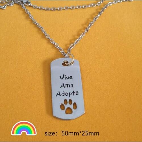 Big discount dog claw dog tag necklace promotion cheap dog brand metal necklace