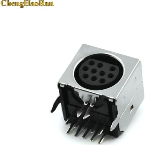 ChengHaoRan 2-5pcs MD Housing Female DIN 10 Mini Pin S-video Adapter Socket Mini DIN Port Connector