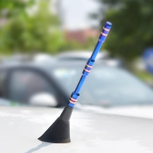 Black Car Aerial Bee Sting Mast Antenna Arial Mini Radio Stubby Am Fm Roof Exterior Parts Auto Replacement Parts
