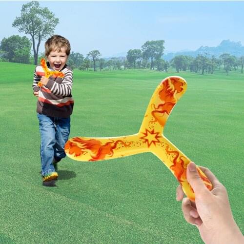 Kids Boomerangs Outdoor Recreational Children Throwing Sports Toy Trefoil Boomerang Children Throwing Toys Boomerang PU Darts