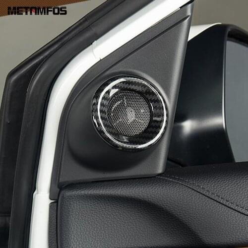 For Honda CR-V CRV 2017-2020 2021 A Pillar Audio Loud Sound Speaker Cover Carbon Fiber Decoration Trim Interior Car Accessories