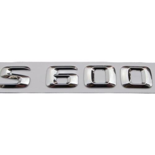 Chrome 3D ABS Plastic Car Trunk Rear Letters Badge Emblem Decal Sticker for Mercedes Benz S Class S600