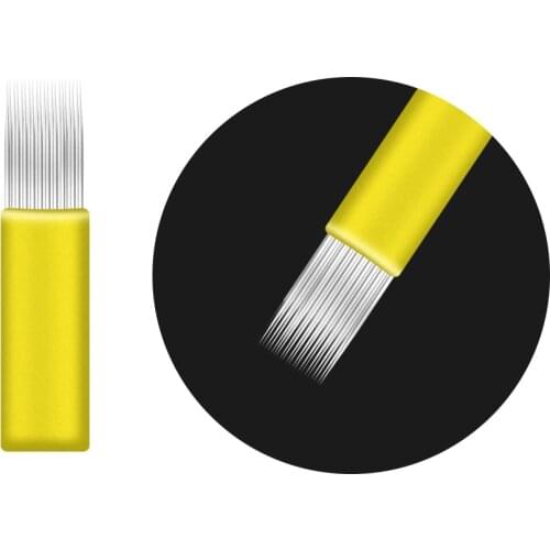 KZBOY 50 PCS 17U Microblading Needles 304 stainless steel for Permanent Makeup Eyebrow Needle Blade