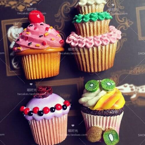 Paper cup cream cake refrigerator paste magnet