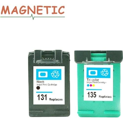Magnetic Compatible ink cartridges for HP131 for HP135 for Hp 131 135 460 5743 5940 6843 6940 2573 2613 8753 PSC 1600 1613 2350