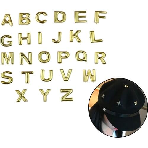 26x Letters A Z Metal Rivets Spikes for Belt Bags Garment Art Decor