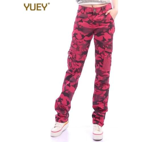 Multi Pockets Unisex Couple Men Women Long Lengthened Cotton Cargo Pants Camouflage Print Travel Military Combat Pants Plus Size