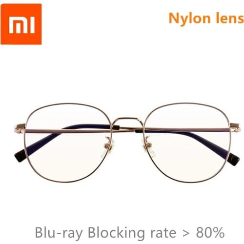 New Xiaomi Mijia Anti Blue Light Glasses 80% Above Blue Light Block ultra-light Ti temples Nylon Lens Antifouling Wearresistant