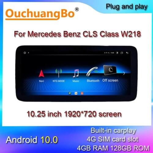 Ouchuangbo Android 10 auto stereo radio for Mercedes Benz CLS 250 260 300 320 350 400 550 W218 with gps 1920*720 video player