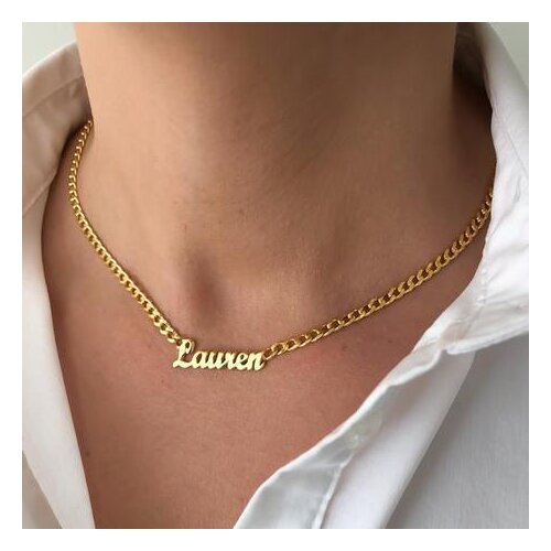 Spices Handwriting Jewelry Customized Signature Pendant Collier Female Vertical Personality Custom Name Necklace For Women Gift