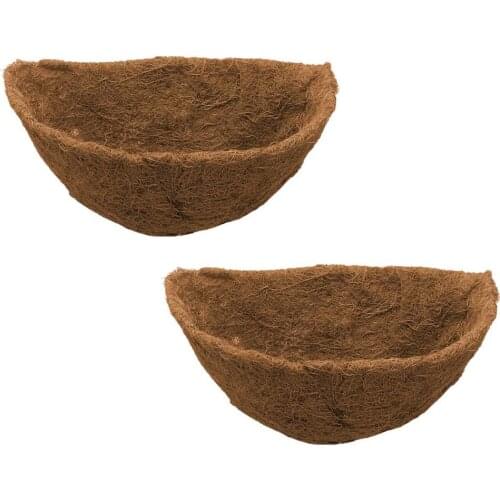 Hanging Coco Baskets Liners Half Round Coconut Planter Vegetable Pot Liners for Wall Hanging Baskets Garden Decor