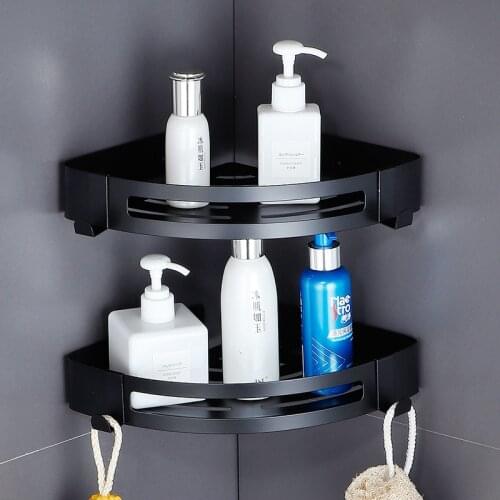 Bathroom shelf Stainless Steel Kitchen Storage Rack No Punching Corner Rack Toilet Corner Storage Rack