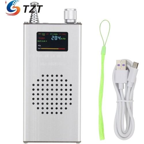 TZT Portable ATS100 SI4732 150K-108MHz Radio Receiver FM RDS AM LW MW SW SSB + LCD + Whip Antenna + Battery + Speaker