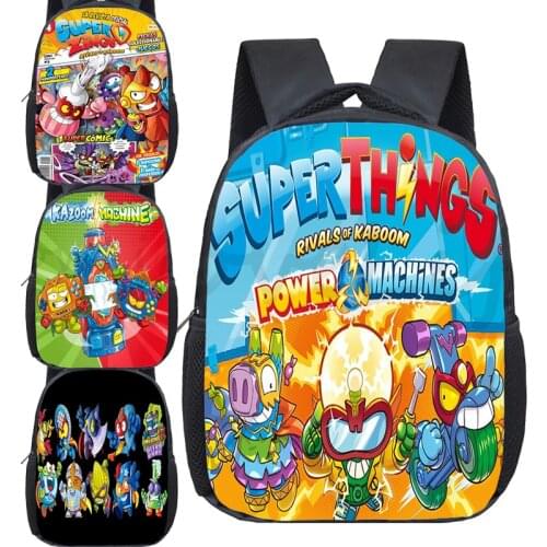 Super Things Backpack Kids Bookbags Super Zings Children Kindergarten School Bags Toddler Knapsack Boys Girls Start School Gift