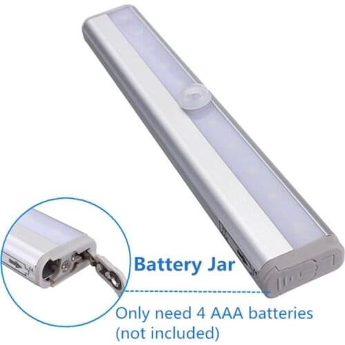 LED Closet Light Battery Powered Infrared Motion Detector Wall Emergency Lamp kitchen bedroom lamp Human body induction lamp