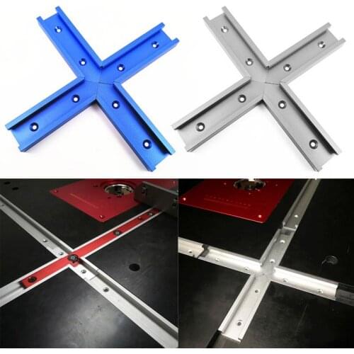 Woodworking Chute T Slot Cross Connector Track Miter Gauge Guide Rail Circular Saw Flip Table Table Track Intersection Parts