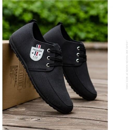 2021New Fashion Canvas Shoes Pedal Lazy Shoes Mens Soft-Soled All-Match Driving Shoes Trendy Breathable Non-Slip Peas Shoes