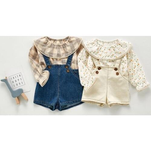 Spring toddler children girls clothing outfits shorts pullover blouse shirt for kids girl clothes shirt jacket baby tops blouse