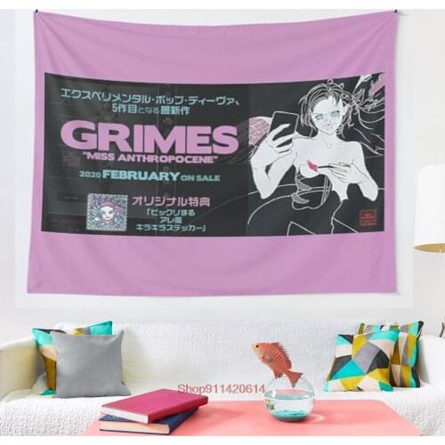Grimes Miss_Anthropocene Japan Promo tapestry Blanket Tapestry Bedroom Bedspread Decoration
