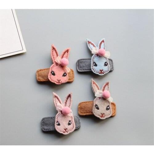 10pcs/lot Cute Animals Rabbit Style BB Clip Hairpins Felt Rabbit Ears Hair Clip For Children Girls Hair Accessories