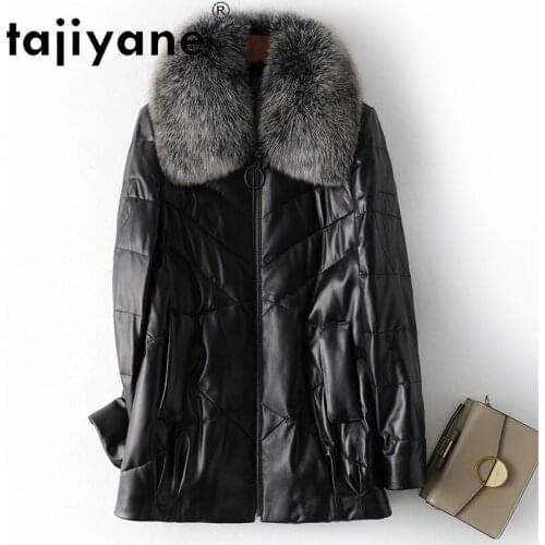 Jacket Sheepskin Real Women 2021 Woman White Duck Down Jackets Female Fox Fur Collar Coats Clothing Mujer Parkas TN610