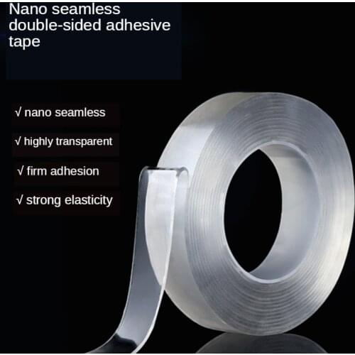 1M/3M/5M Nano Magic Tape Double Sided Tape Transparent No Trace Reusable Waterproof Adhesive Strong Tape Cleanable Home