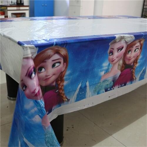 1pcs Baby shower disney frozen Princess Elsa anna Party Supplies Map Supplies Disposable Tablecloth Kids Birthday Party Decor