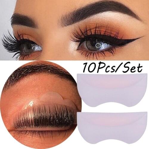 10Pcs/Set Different Sizes Silicone Eyelashes Perming Curler False Fake Eye Lashes Shield Pad Curlers for Eyelashes