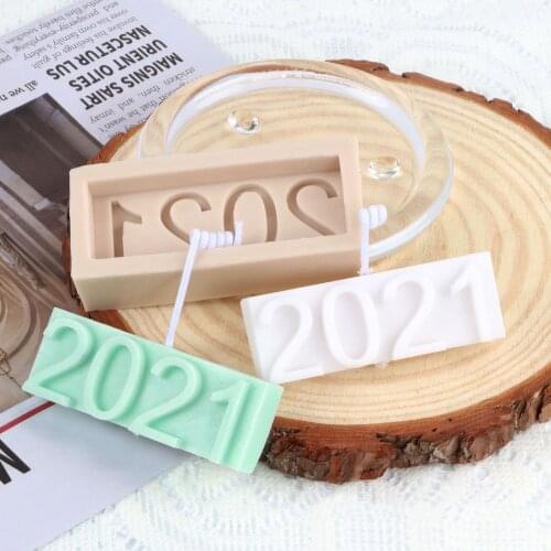 2021 Candle Silicone Mold Fondant Candy Mold Diy 2021 Shape Candle Silicone Mold Handcraft Ornaments Making Tool