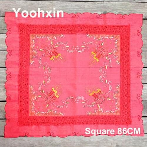 2021 Hot satin place tablemat cloth lace pad embroidery cup mug holder drink doily dining tea coaster Christmas placemat kitchen