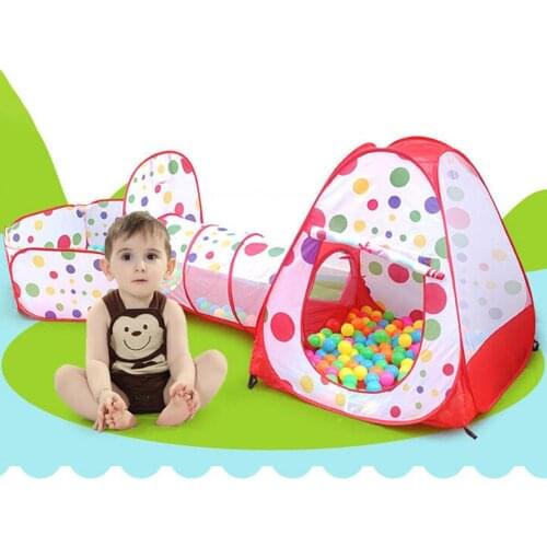 3pcs/Set Kids Baby Play House Tent Tunnel Toys Indoor Outdoor Children Baby Kid Play House Tent Tunnel Ball Pool Toy