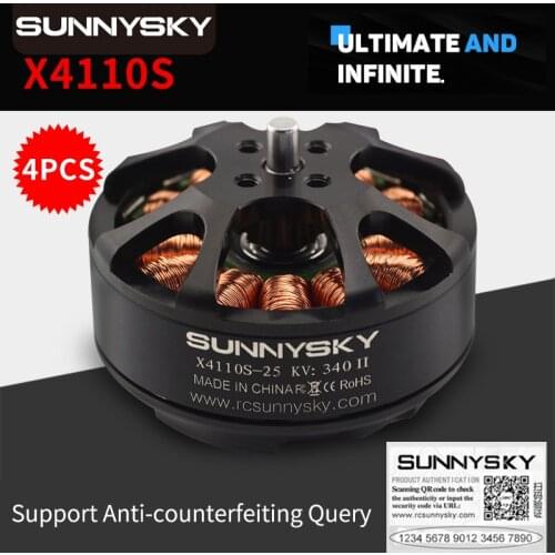 4pcs/lot SUNNYSKY X4110S 400KV 580KV 680KV 4S-6S Brushless Disc Motor for Multi-rotor Aircraft multi-axis motor disc motor