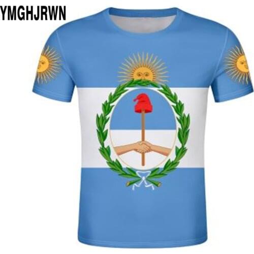 Argentina male youth custom name number country t shirt flag spanish argentine nation print photo boy casual clothes