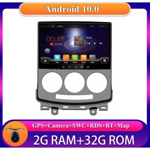9inch 2 Din Car Radio Multimedia Video Player Android 10.0 for Mazda 5 2005-2009 Wifi Bluetooth GPS DAB OBD 2G+32G Camera